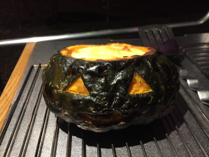 圧力鍋とオーブンでかぼちゃグラタン