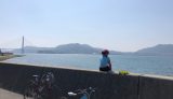 しまなみ海道の広島県側から多々羅大橋を眺める