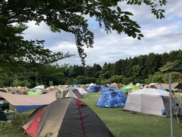 アコチル開催時のキャンプサイトの混雑具合