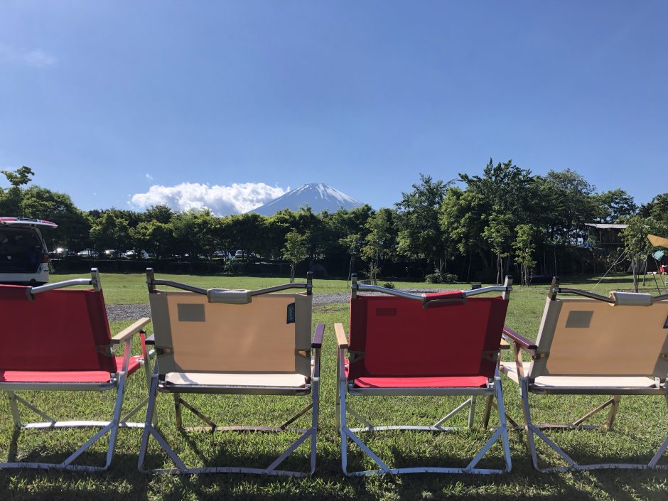 やまぼうしオートキャンプ場から眺める富士山