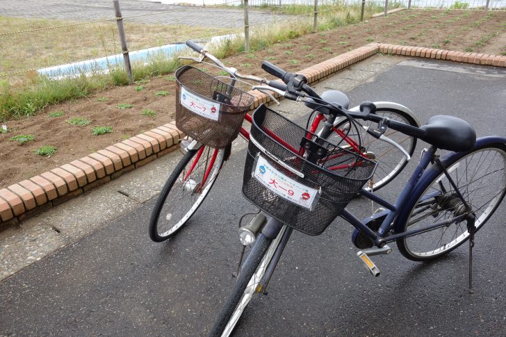 紫雲寺記念公園は無料で自転車を借りられる