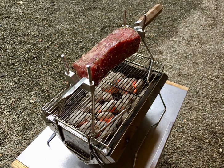 TSBBQローストスタンドとユニセラでローストビーフ作り