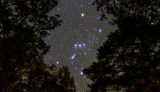 南アルプス三景園2泊目の夜に撮影したオリオン座