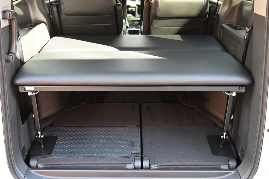 ベッドキットを棚代わりにしてキャンプ道具の荷崩れとサヨナラ