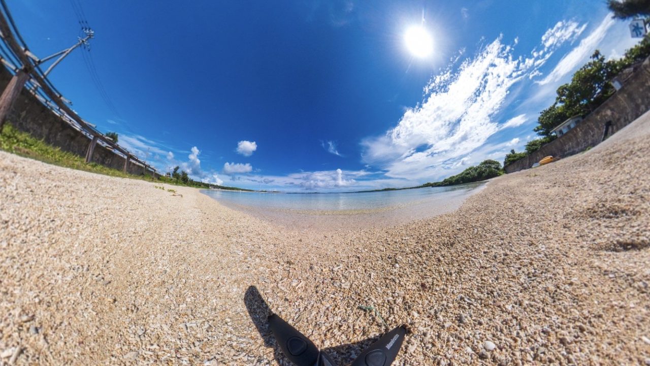 360度カメラRICOH THETA Z1で撮った夏の海辺