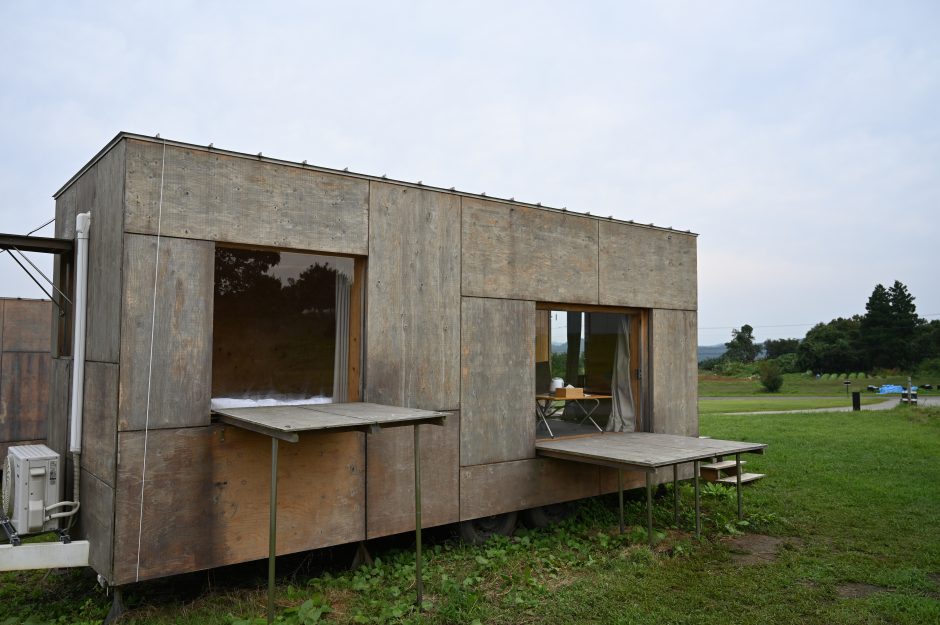 スノーピーク本社キャンプ場に設置されたモバイルハウス住箱