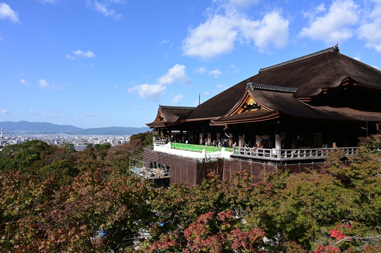 京都を代表する観光地「清水寺」は舞台改修中