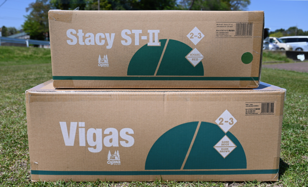 ogawaソロキャンプ用テント「ステイシー」と「ヴィガス」を比較